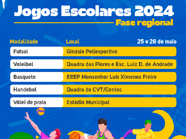 Prefeitura de Santa Quitéria realiza etapa regional de jogos escolares